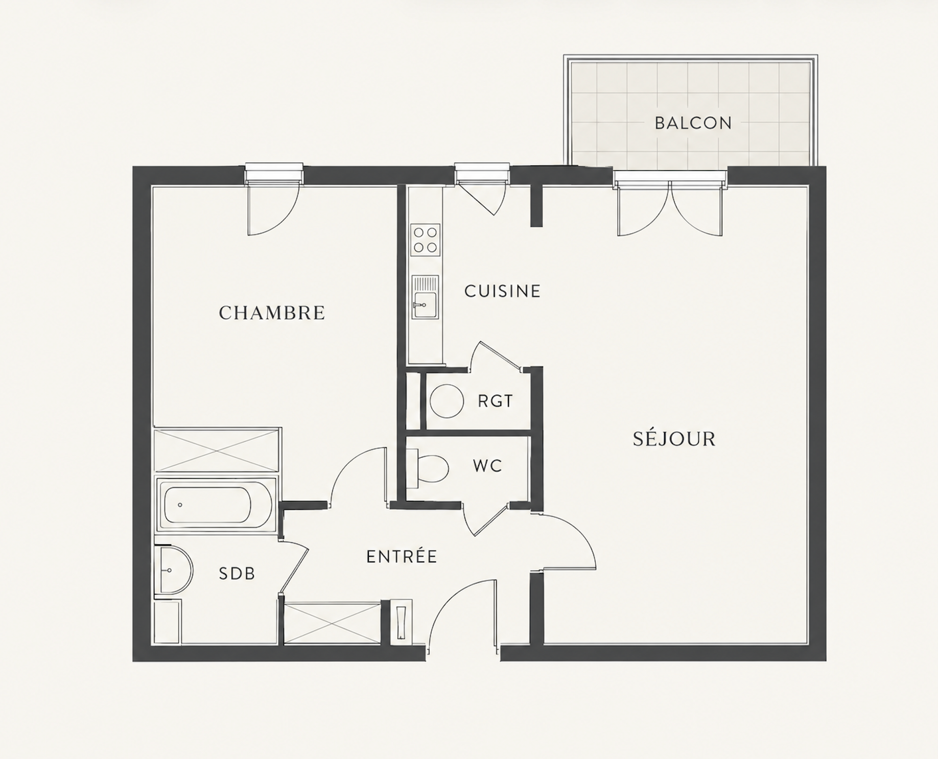 Lille hellemmes t2 en rdc avec terrasse et parking Photo 10 - JLW Immobilier